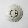 Ceramic side plate base, crackle glaze with dark brown ring and speckles