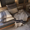 Black House Stripe Pillow - Charcoal