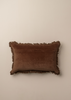 Velvet Lumbar Pillow | Chocolate