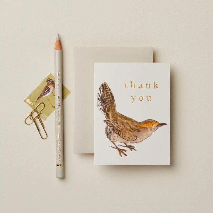 Wren "thank you" Mini Card