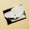 Cardholder - Black + White Hair on Hide