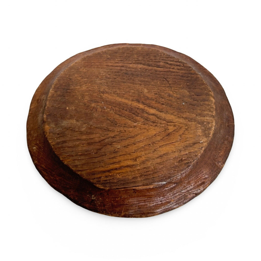 Antique Carved Wood Plate
