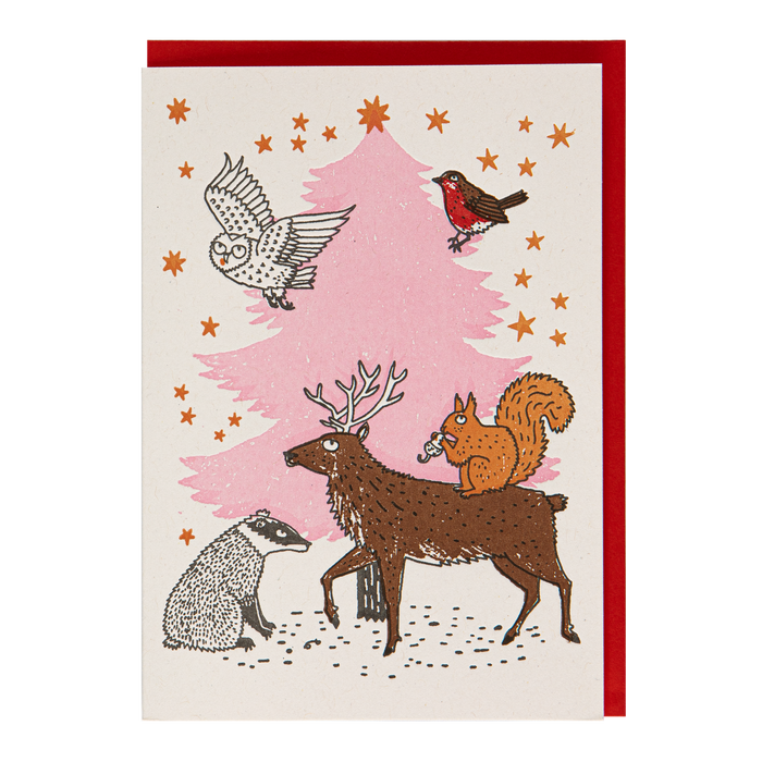 Woodland Christmas Tree Card