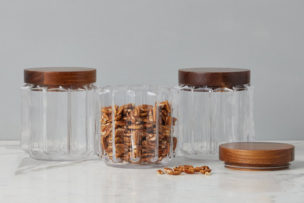 Fluted Glass Canister - Small