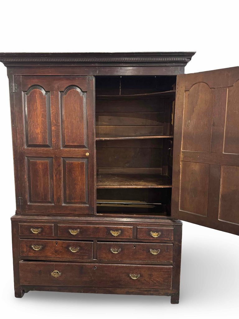 Antique English LInen Cabinet
