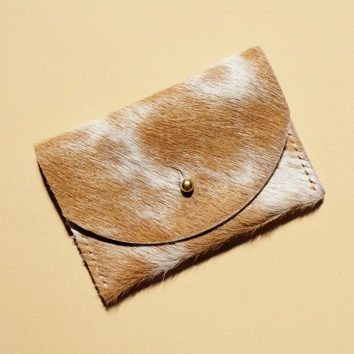 Cardholder - Caramel Speckled Hair On Hide