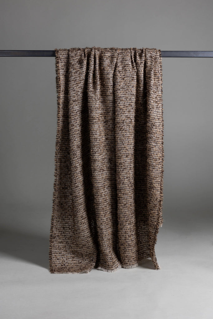 Flusso Plaid Mohair/Linen Throw