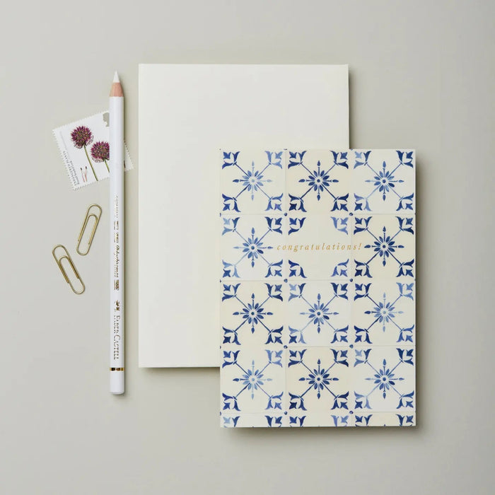 Ecru Tile "congratulations" Card