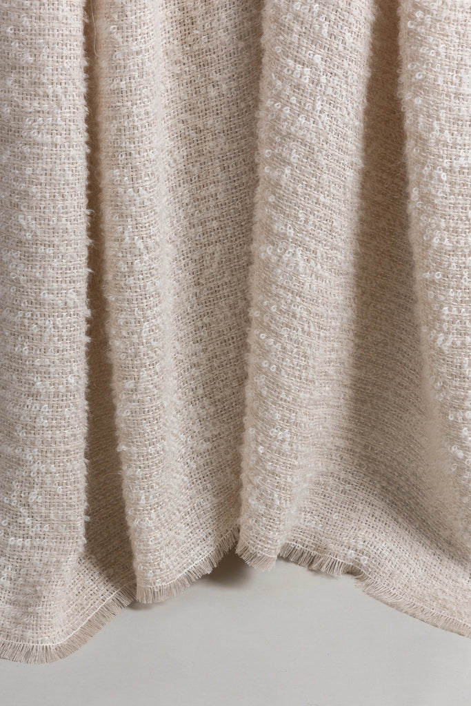 Flusso Plaid Mohair/Linen Throw