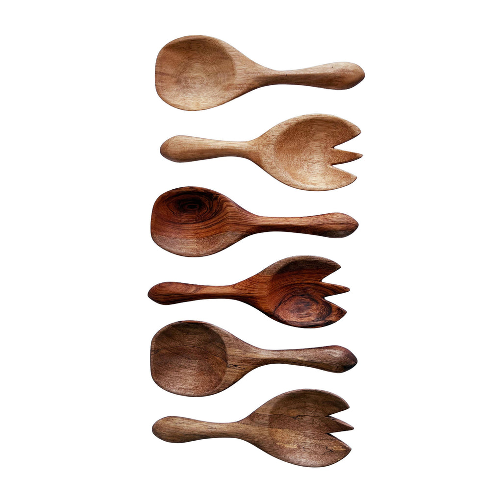 Handmade Wood Salad Server Set