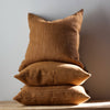 Handloomed Cotton Pillow - Rust