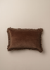 Velvet Lumbar Pillow | Chocolate