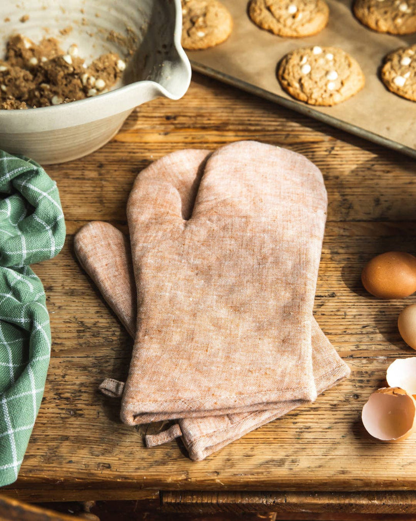 Washed Linen Oven Mitt