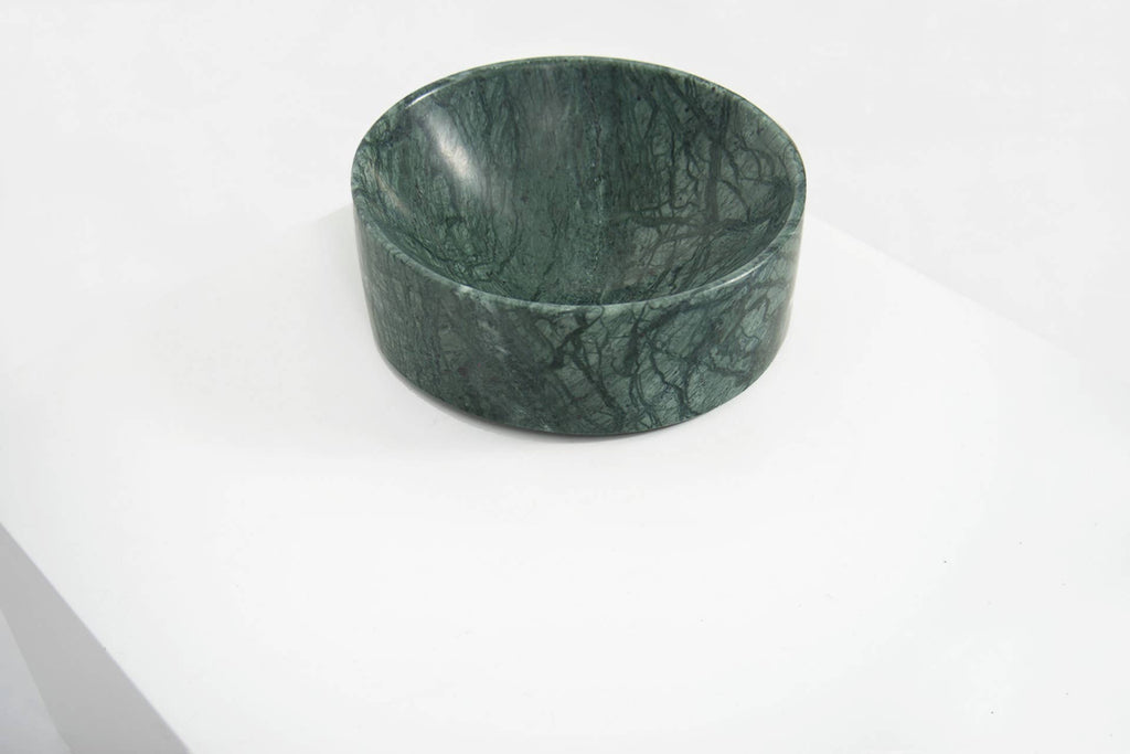 Small Empress Green Marble Deep Dish