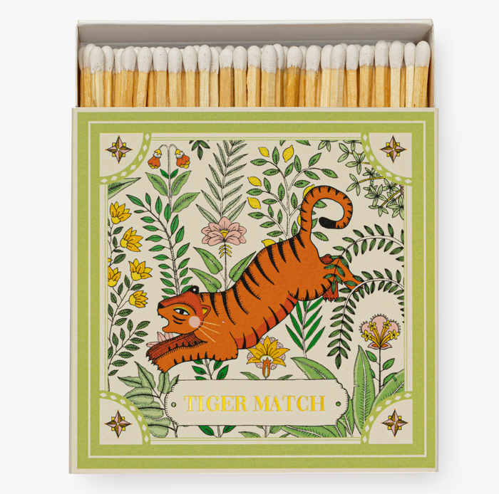 Decorative "Green Tiger" Match Box