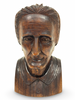 Vintage Hand-carved Female Bust by J. Alberdi