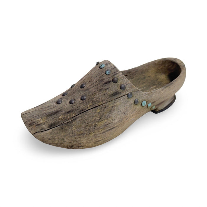 Hand Carved Primitive French Clog