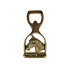 Solid Brass Horse Head and Stirrup Bottle Opener