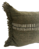 Makun Double Railroad Pillow- Pello Green/White