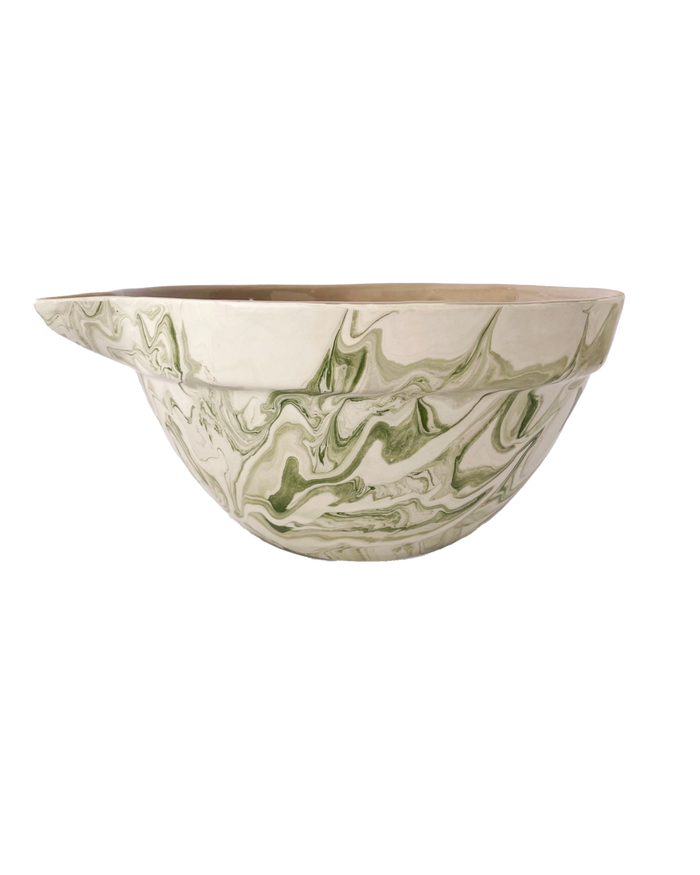 Set of Three Marbled Mixing Bowls