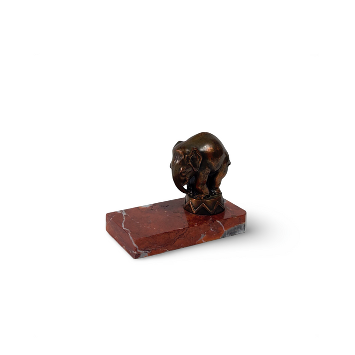 French Art Deco Bronze Elephant Book End