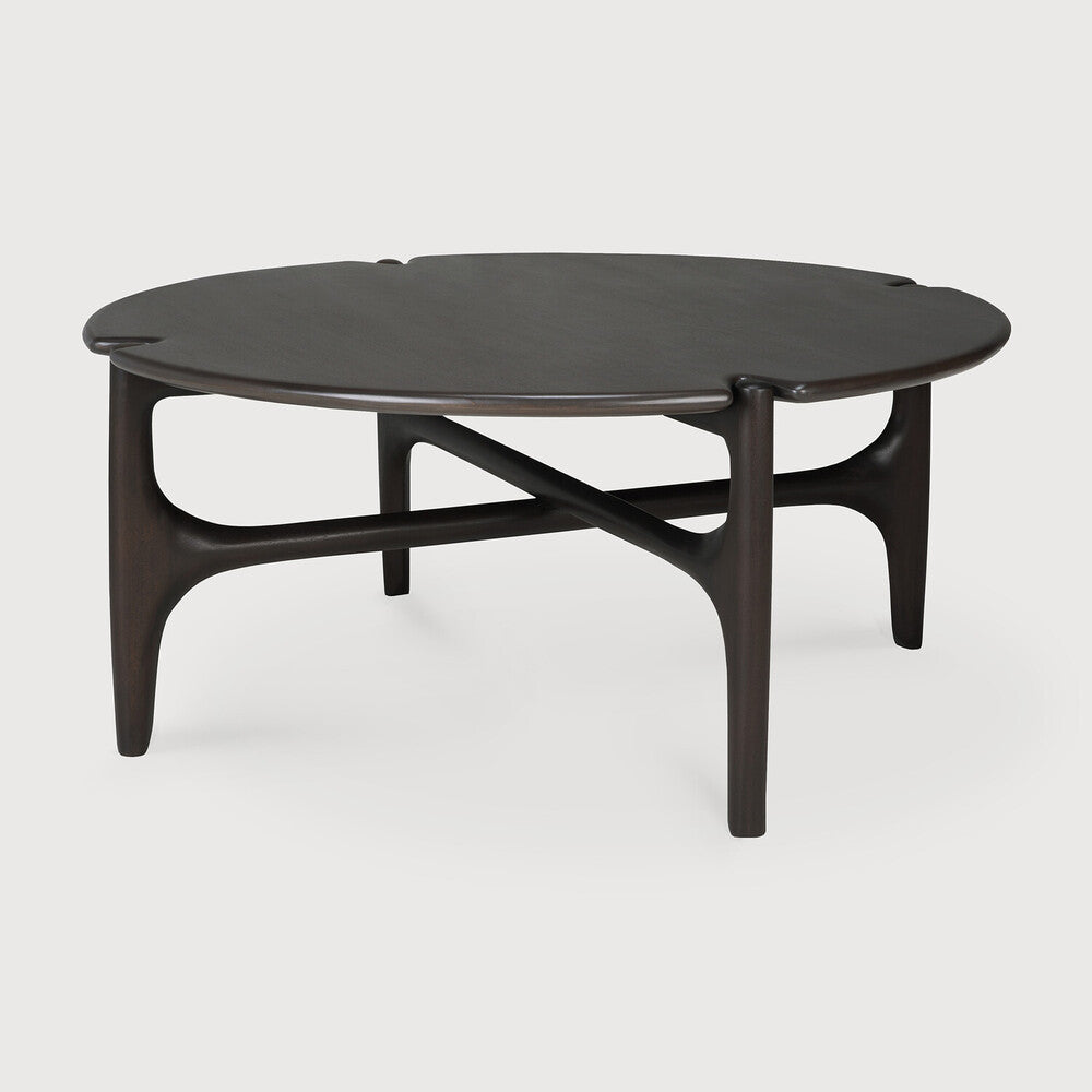 PI Round Coffee Table - Mahogany Dark Brown