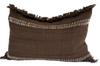 Makun Double Railroad Lumbar Pillow- Brown/White