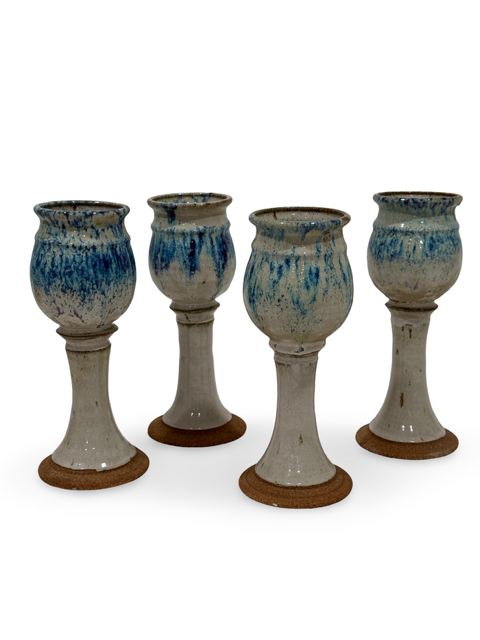 Vintage Ceramic Chalice Goblets (set of 4)