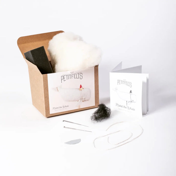 Needle Felting Kit - DIY - Whale