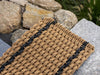 Wheat With Charcoal Stripes Rope Doormat