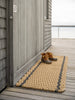 Wheat With Charcoal Stripes Rope Doormat