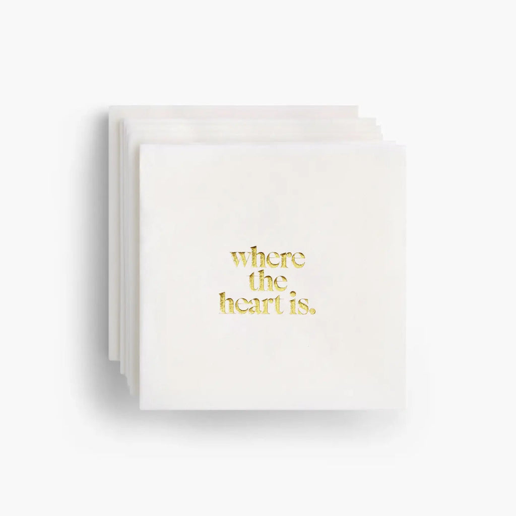 Where the Heart Is Cocktail Napkins - Set of 20