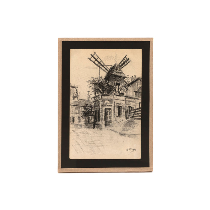 French Note Pad Sketch - Windmill