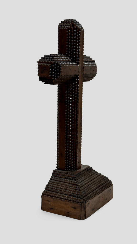 Antique Tramp Art Cross