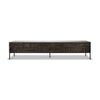 Teak Tabwa Black TV Cupboard - Varnished | ethnicraft