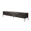 Teak Tabwa Black TV Cupboard - Varnished | ethnicraft