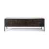 Teak Tabwa Black TV Cupboard - Varnished | ethnicraft