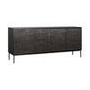Teak Grooves Black Sideboard | Ethnicraft