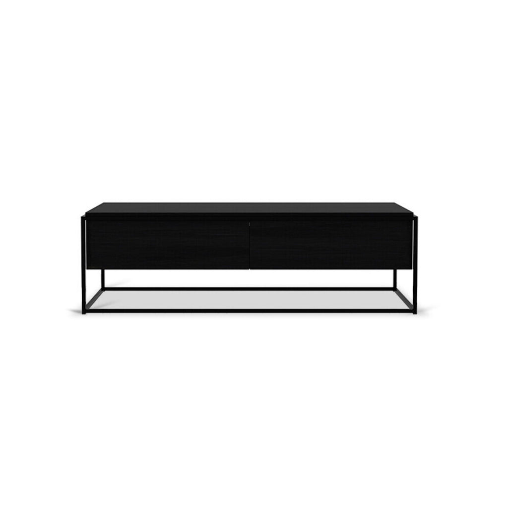 Oak Monolit Black TV Cupboard - Black Metal - Varnished | ethnicraft