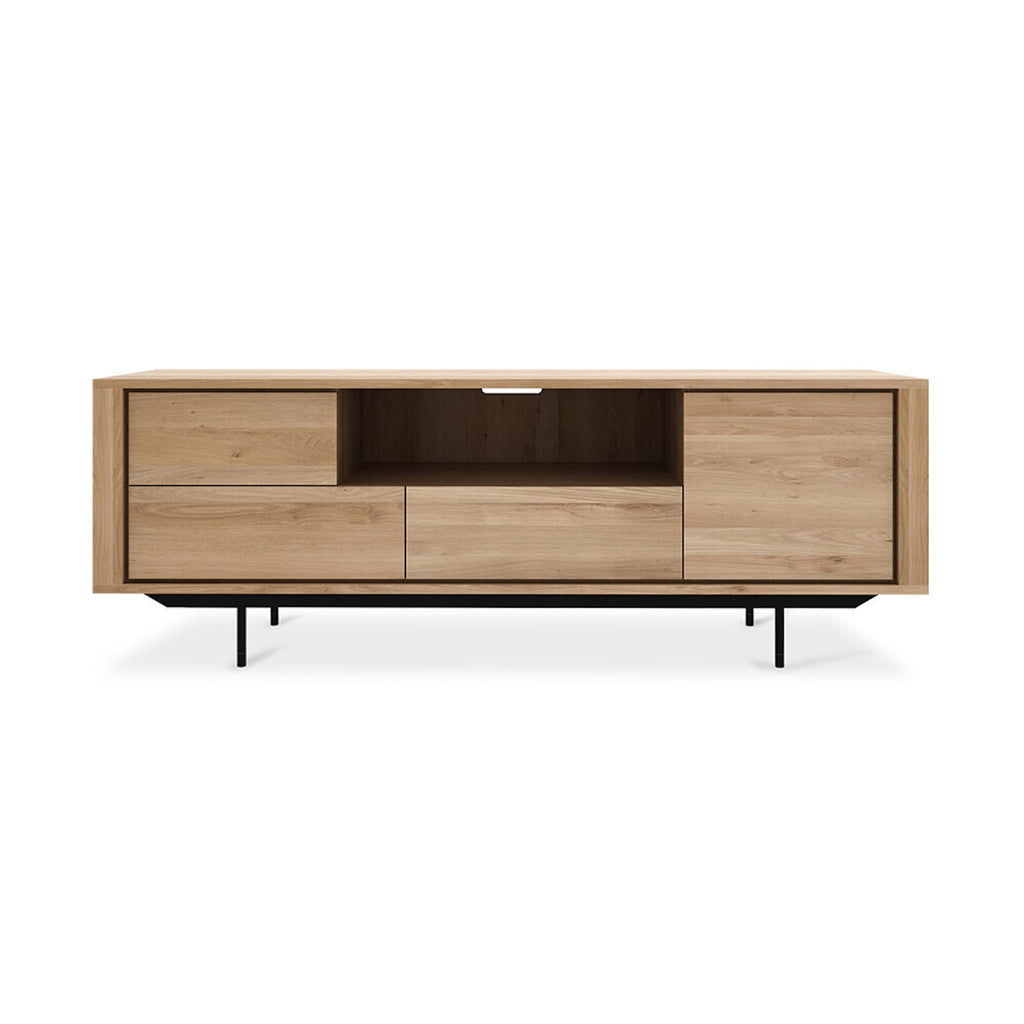 Oak Shadow TV Cupboard - Black Metal | ethnicraft