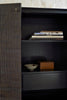 Teak Grooves Black Storage Cupboard - Varnished | Ethnicraft