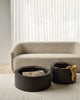 Mahogany Roller Max Dark Brown Round Coffee Table - Varnished | Ethnicraft