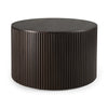 Mahogany Roller Max Dark Brown Round Coffee Table - Varnished | Ethnicraft