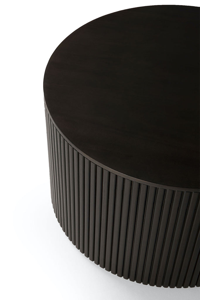 Mahogany Roller Max Dark Brown Round Side Table - Varnished | Ethnicraft