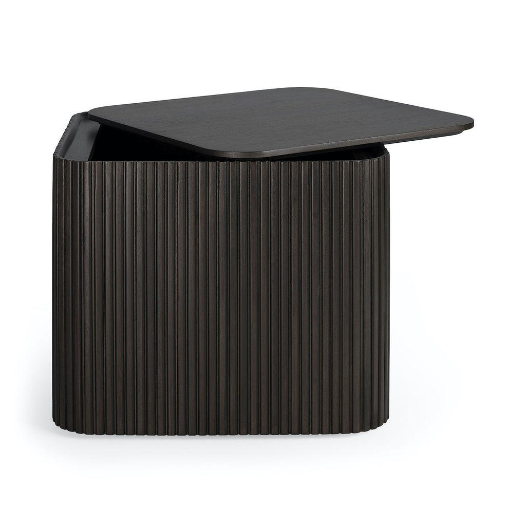 Mahogany Roller Max Dark Brown Square Side Table - Varnished | Ethnicraft