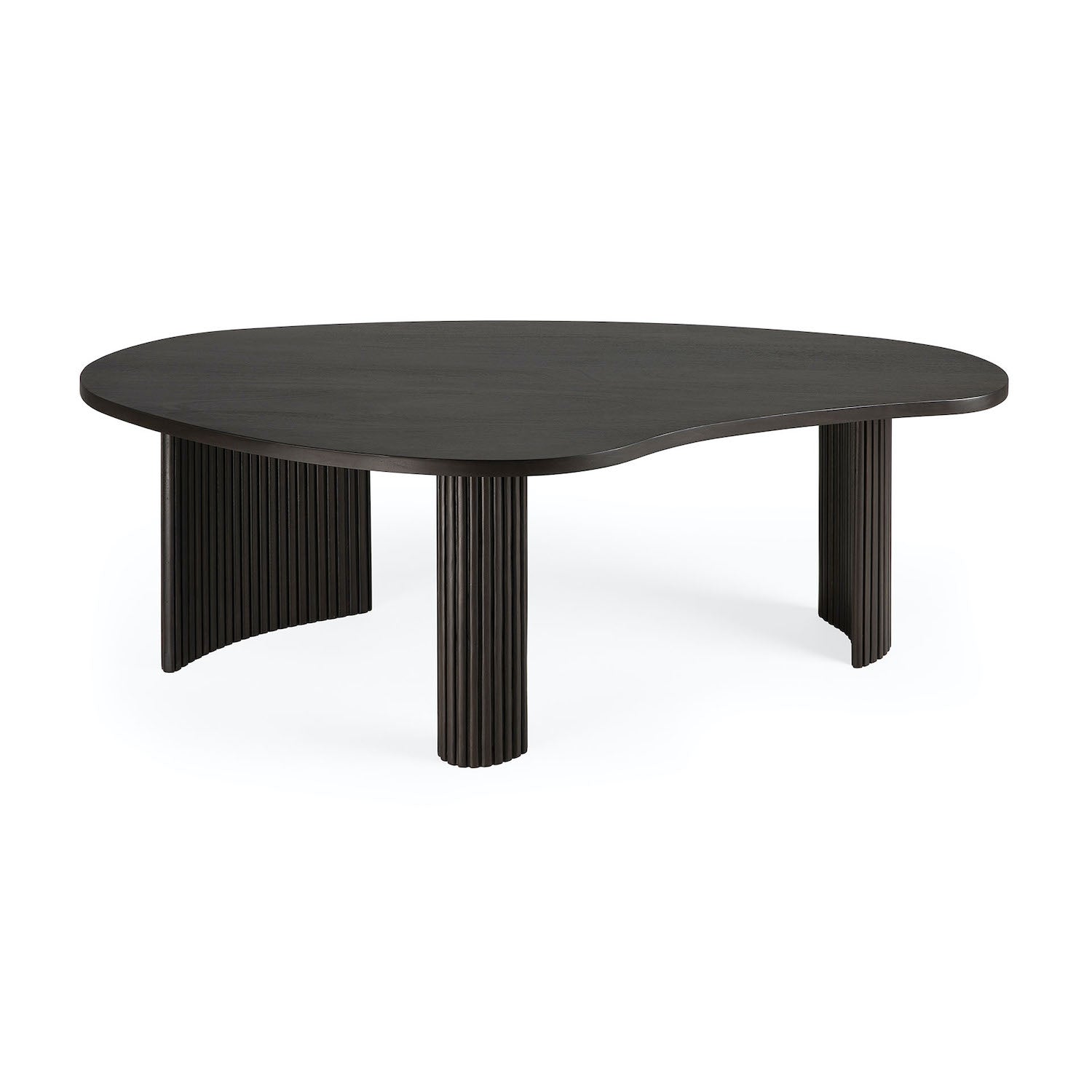 Mahogany Boomerang Dark Brown Coffee Table - Varnished | Ethnicraft