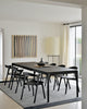 Oak Bok Black Extendable Dining Table - Varnished | Ethnicraft