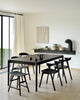 Oak Bok Black Extendable Dining Table - Varnished | Ethnicraft