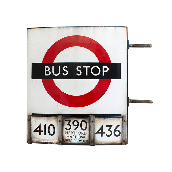 Antique London Bus Stop Sign
