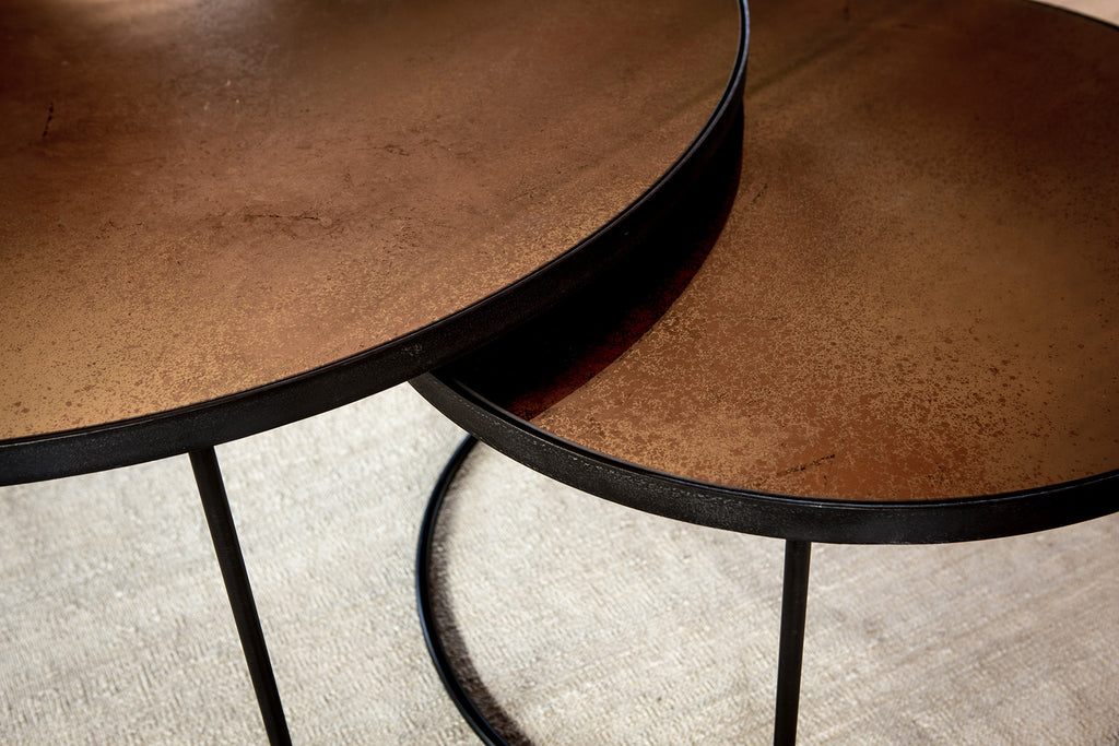 Bronze Copper Nesting Coffee Table - Set of 2 | Ethnicraft